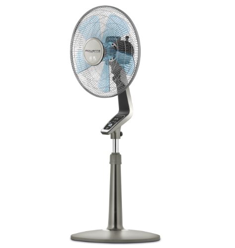 4. Rowenta VU5551 Four-Speed Turbo Silence Oscillating 16-Inch Stand Fan with Remote Control